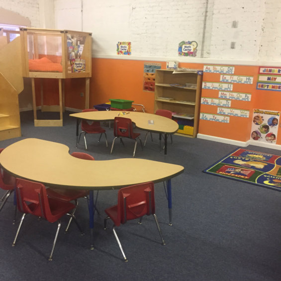 room with table for students